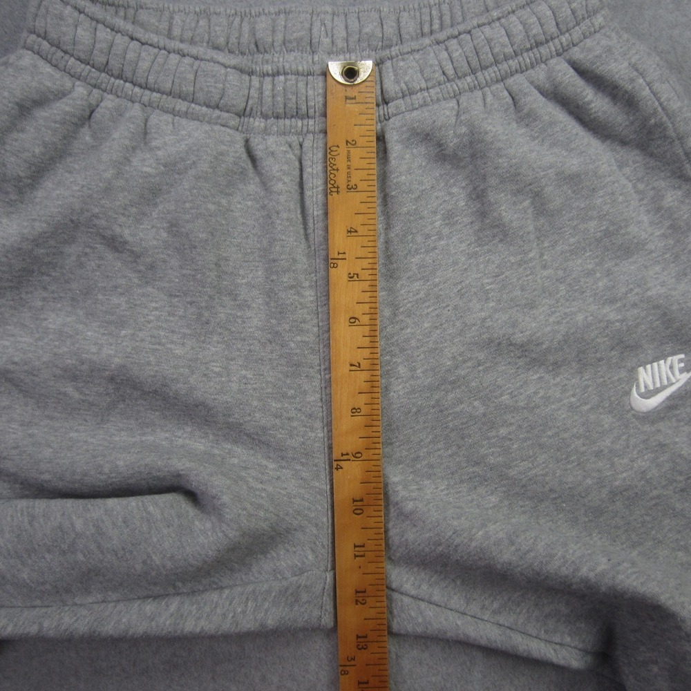Nike Jogger Mens Small Gray Sweatpants Fleece Cuffed Cotton Blend - Picture 8 of 12